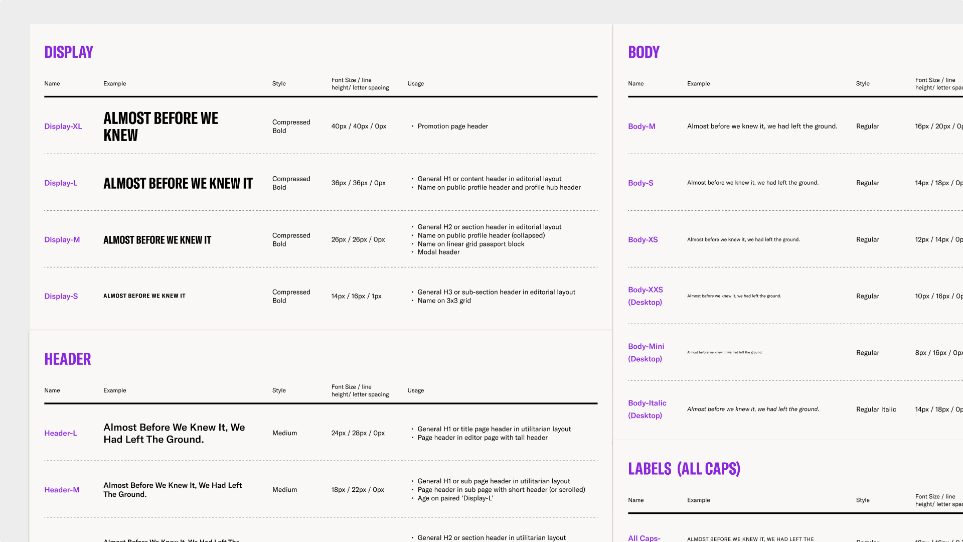 Design System snapshot 5